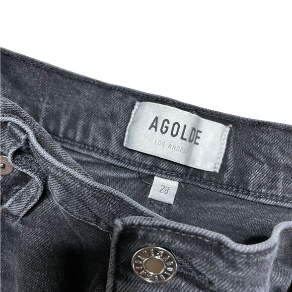 AGOLDE Riley High Rise Straight Leg Jeans Black Size 28 - Picture 9 of 9